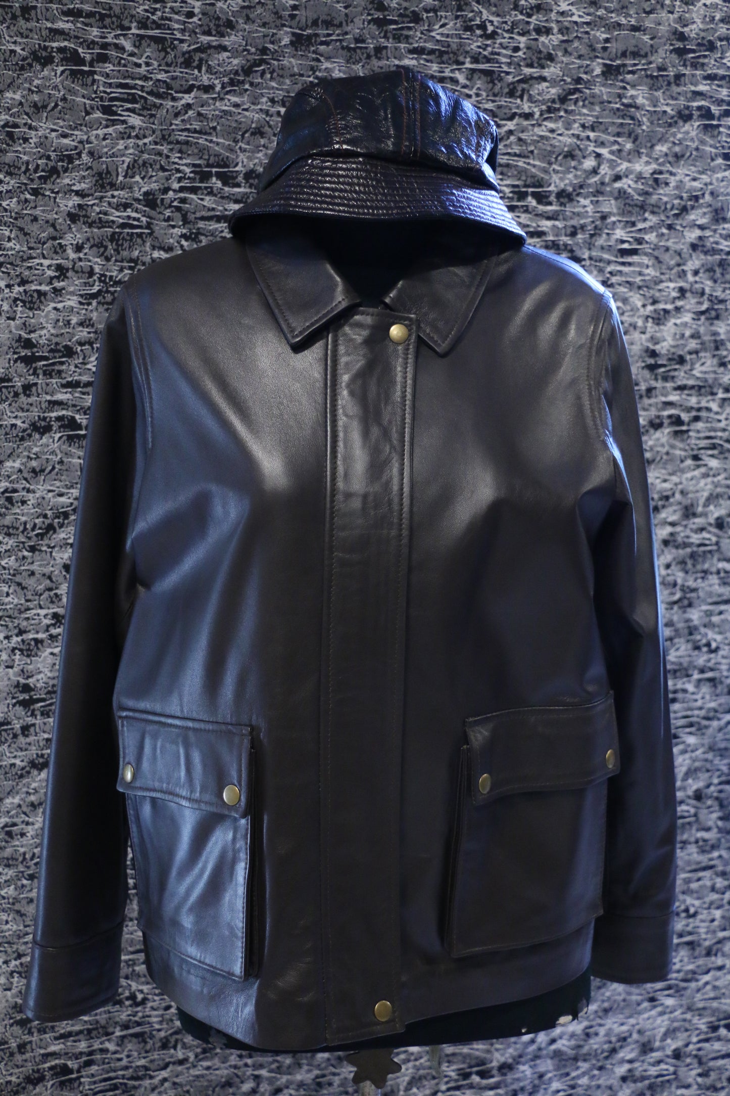 Premium Button-Down Leather Jacket