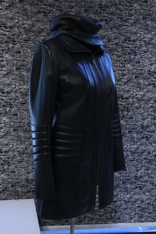 Sleek Leather Zip Jacket