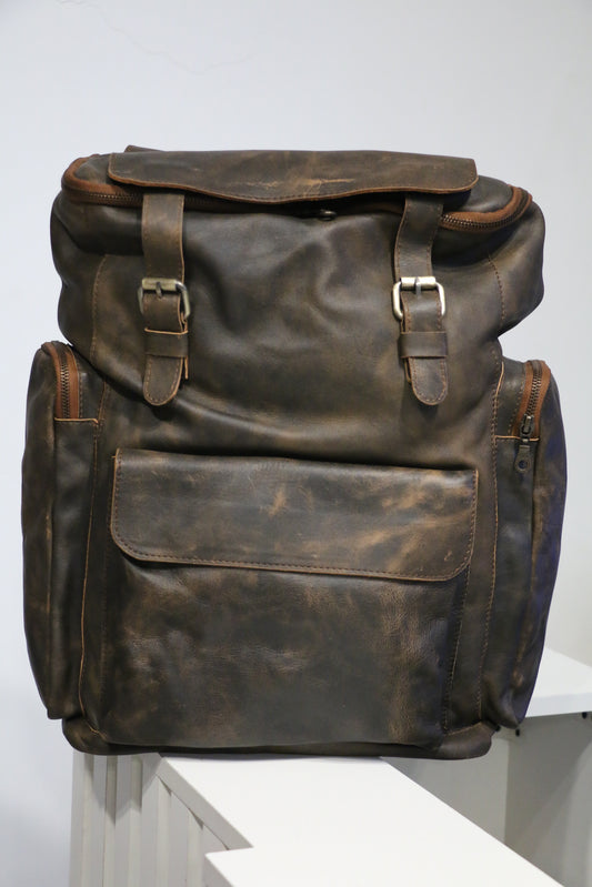Dark Brown Cow Leather Backpack