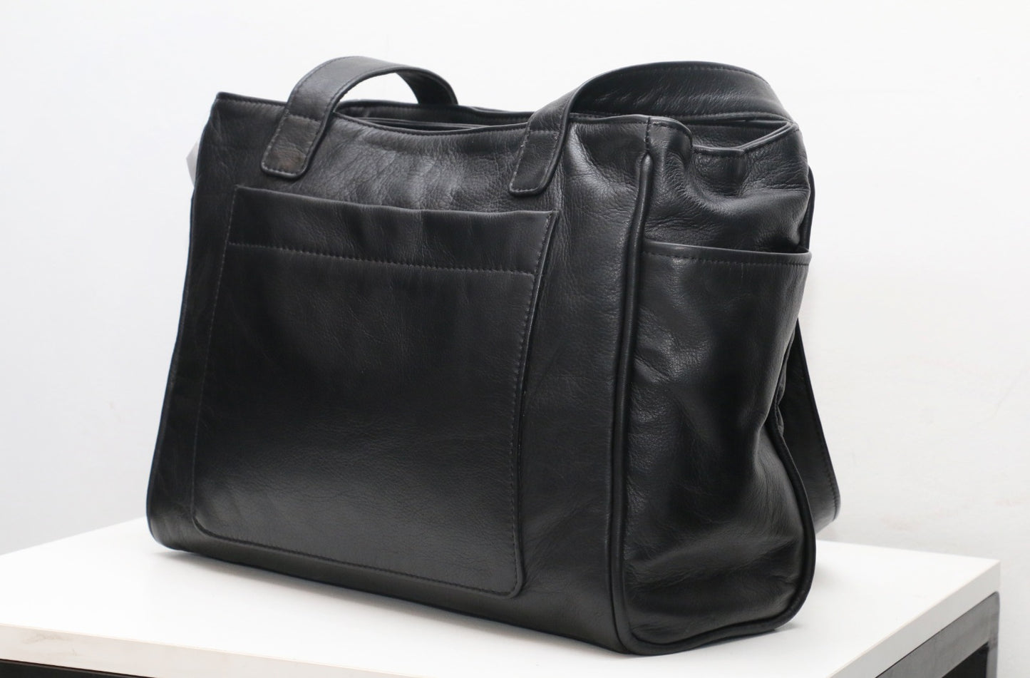 Midnight Grace Tote – Black Leather Women’s Handbag