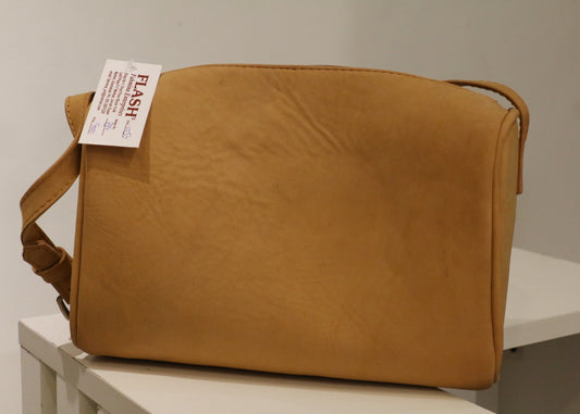 Light Brown Rectangular Crossbody Bag