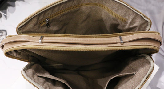 Elegant Tan Leather Office Bag