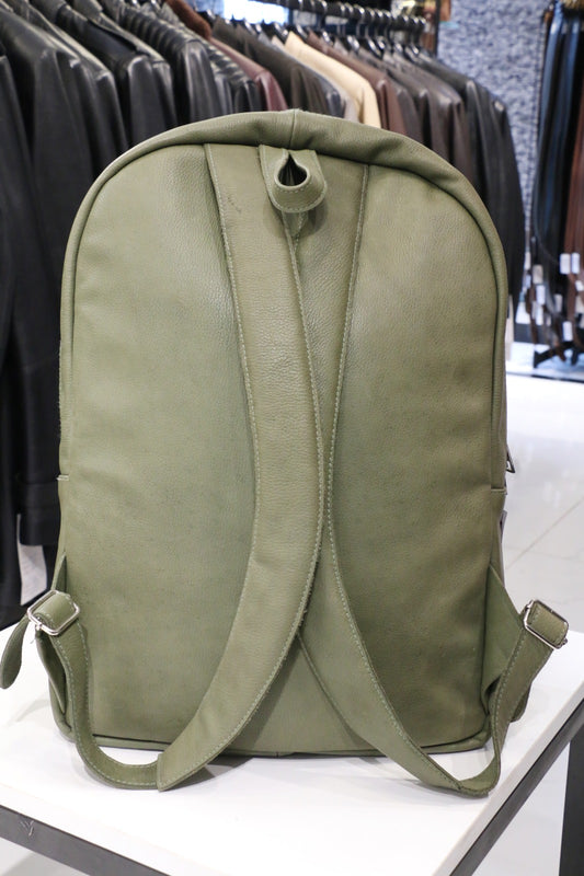 Sea-Green Pro Leather Backpack
