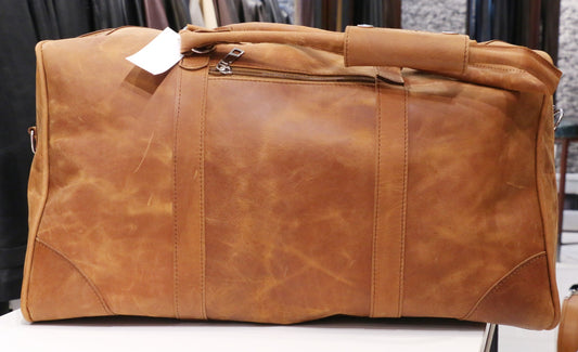 The Heritage Holdall-Scratch-Tan Vintage Duffle