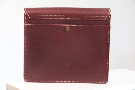 Royal Maroon Leather Sling Satchel