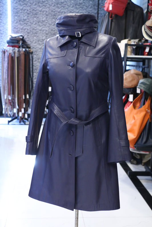 Purple – Royal Purple Leather Trench Coat