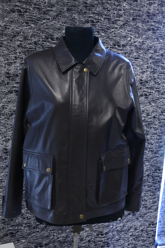 Premium Button-Down Leather Jacket