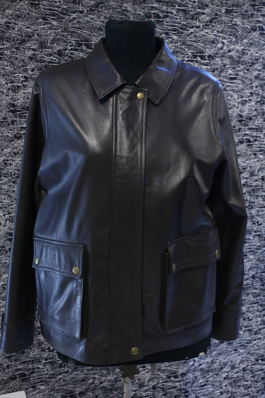 Premium Button-Down Leather Jacket
