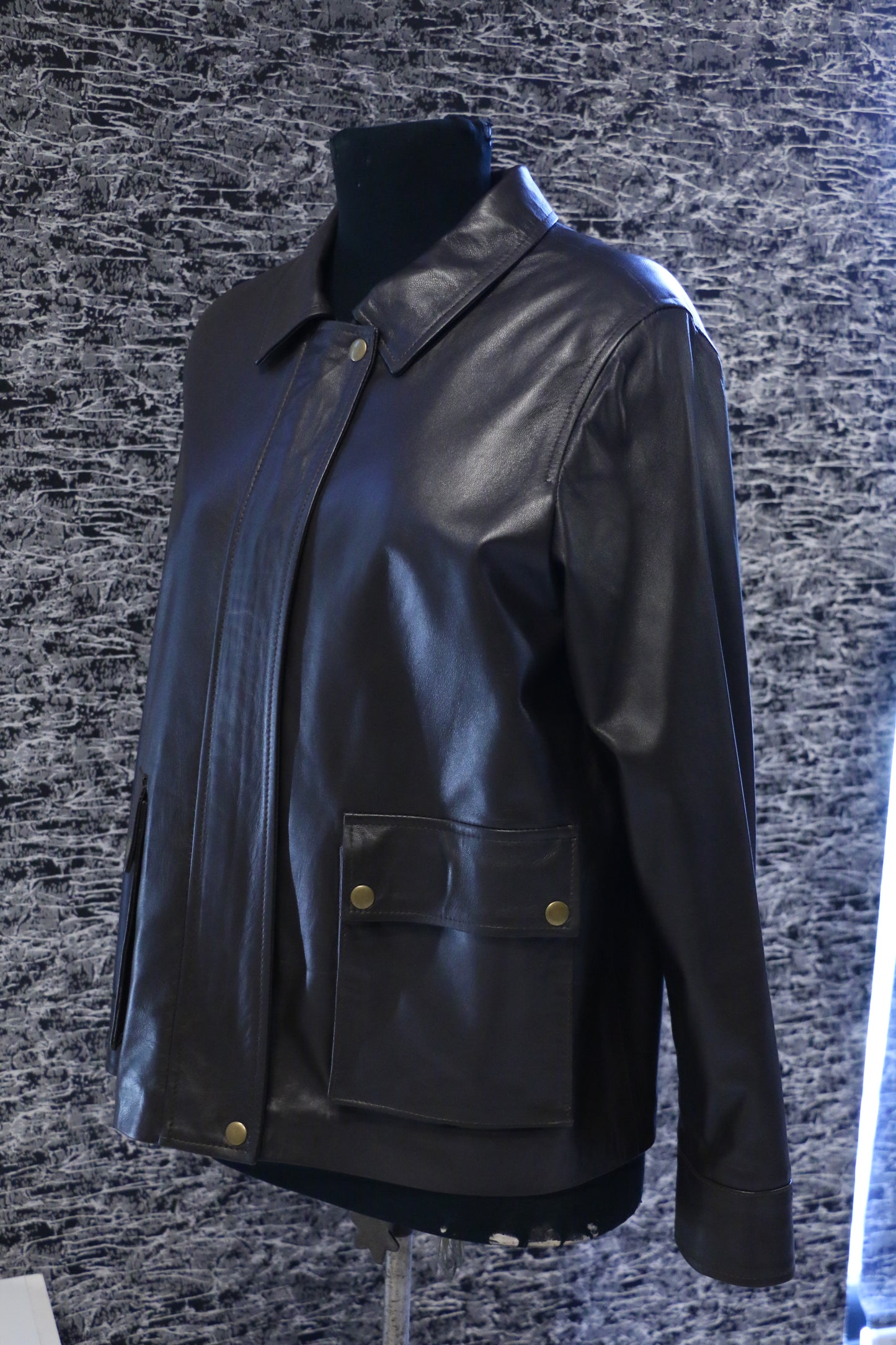Premium Button-Down Leather Jacket