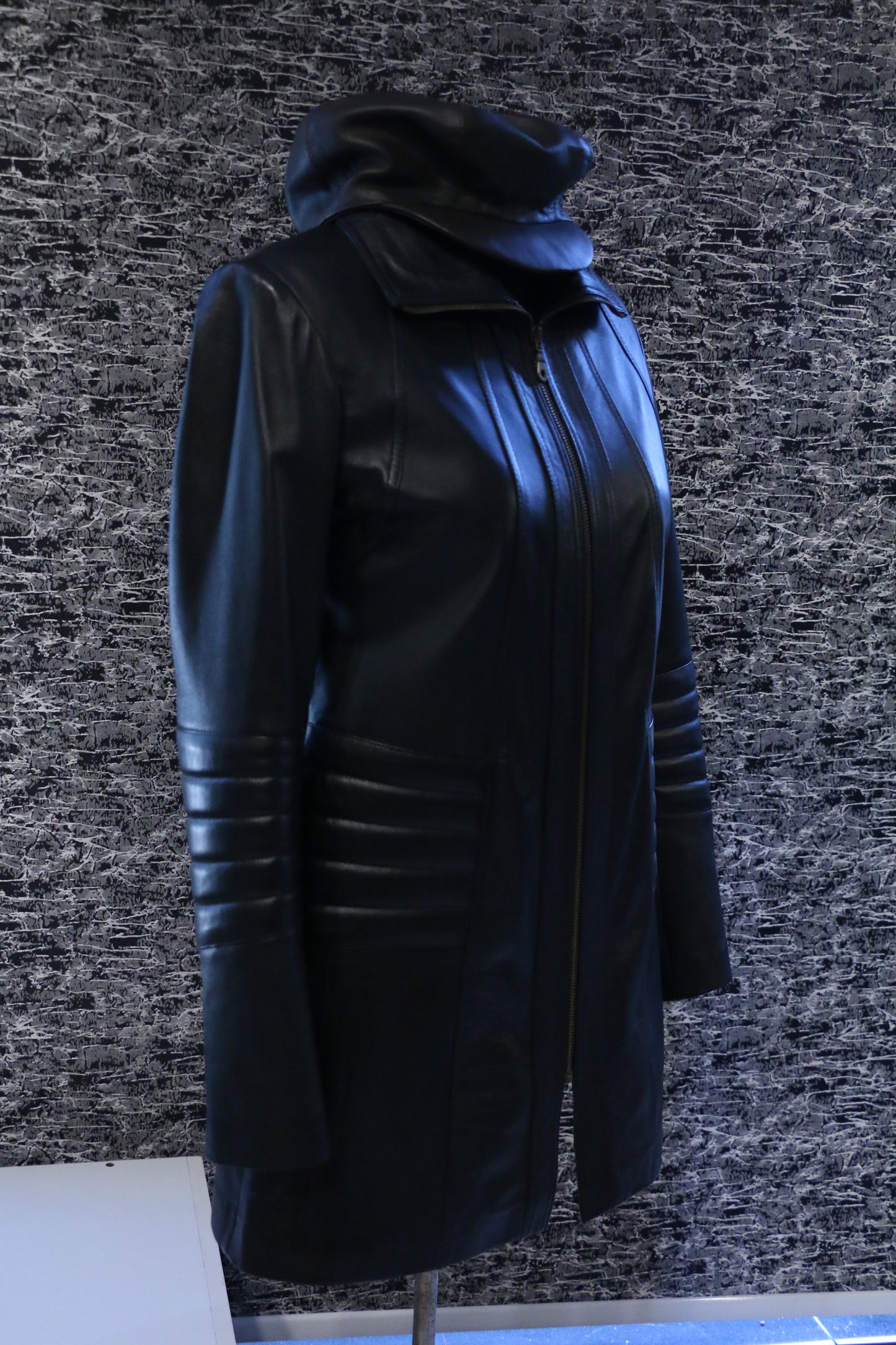 Sleek Leather Zip Jacket