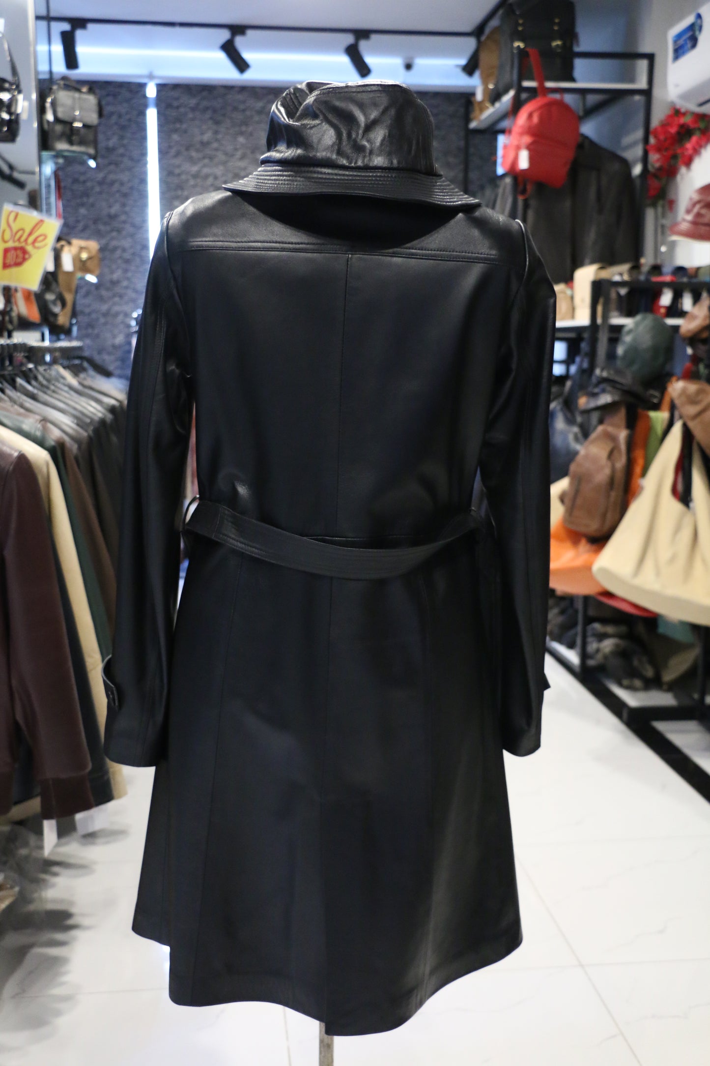 Black – Midnight Black Leather Trench Coat