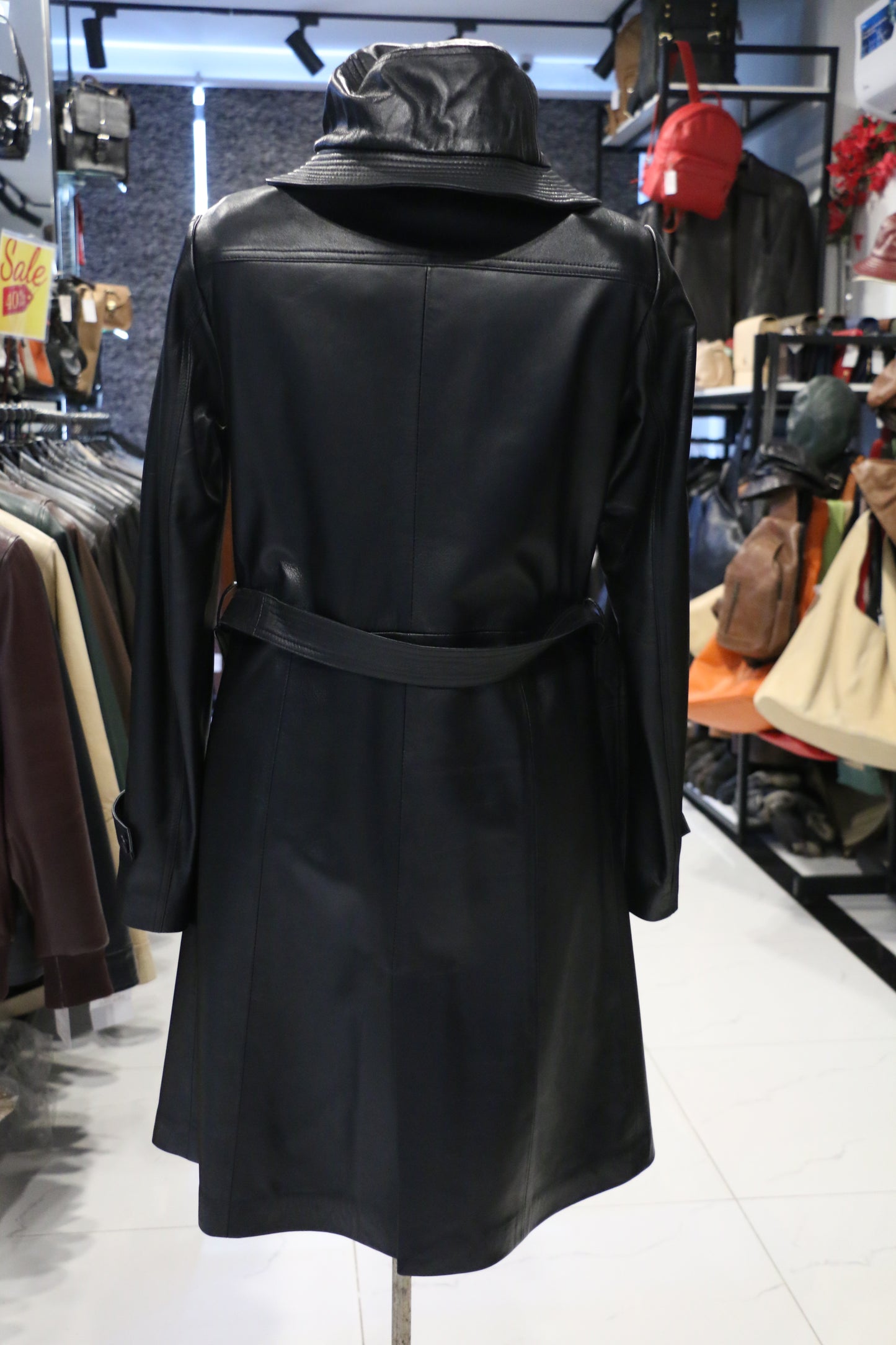 Black – Midnight Black Leather Trench Coat