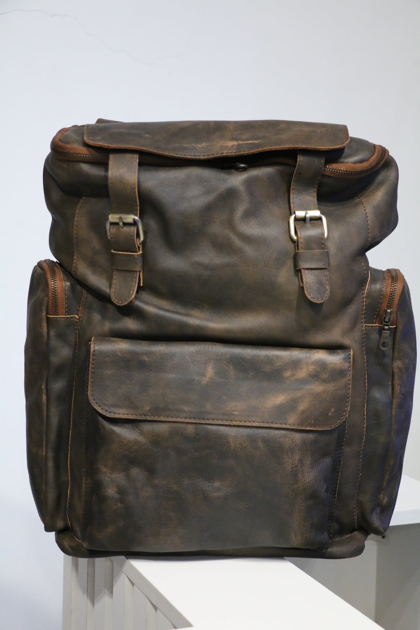 Dark Brown Cow Leather Backpack