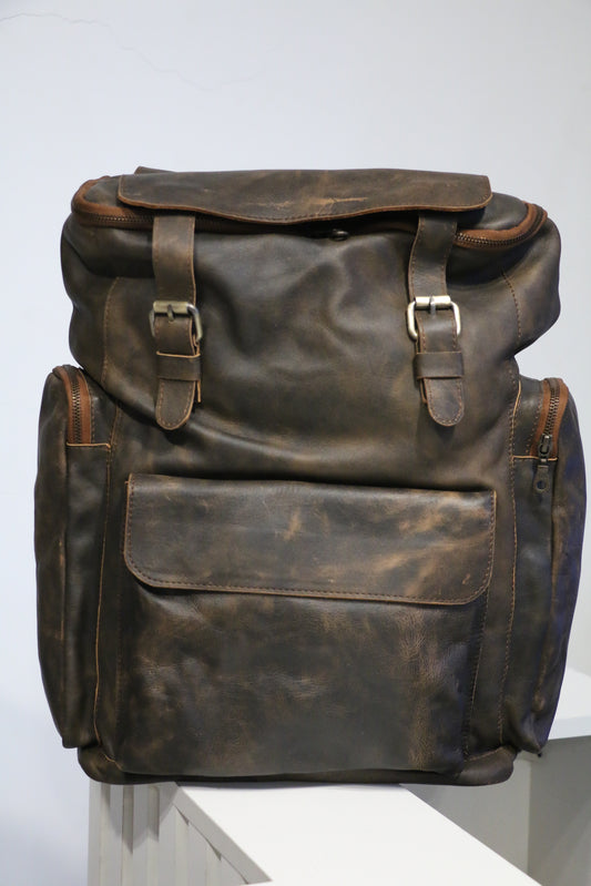 Dark Brown Cow Leather Backpack
