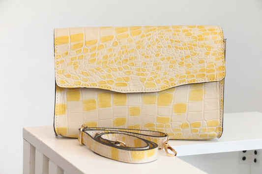 Sunbeam Luxe Croc-Textured Crossbody