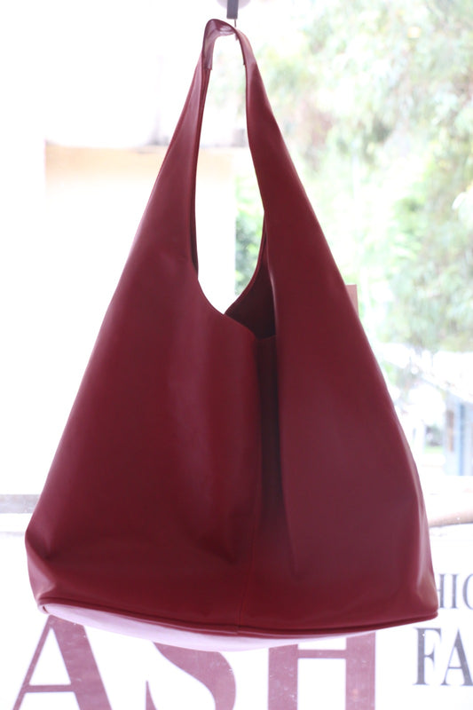 Vintage Glow Shoulder Bag – Red