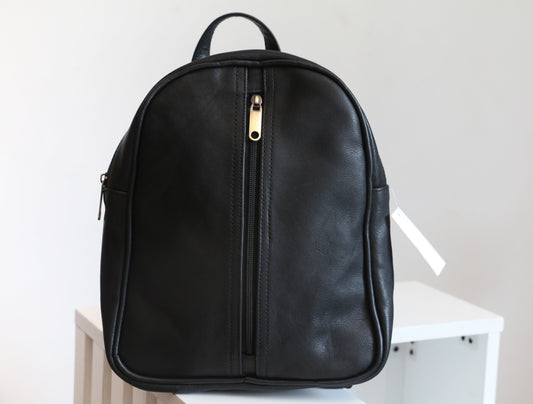Compact Cow Leather Backpack