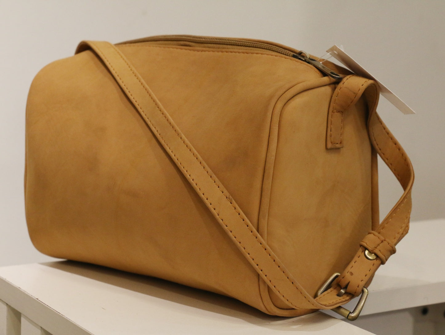 Light Brown Rectangular Crossbody Bag