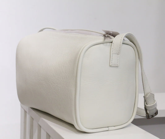 Rich White Color Rectangular Crossbody Bag