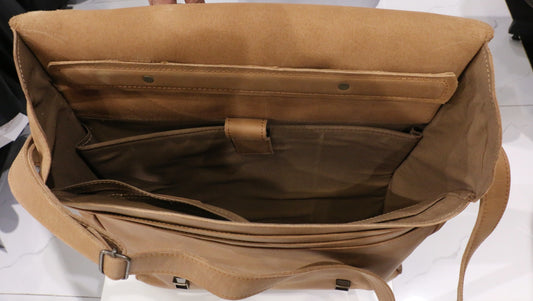 Urban-Craft Premium Tan Leather Office Bag