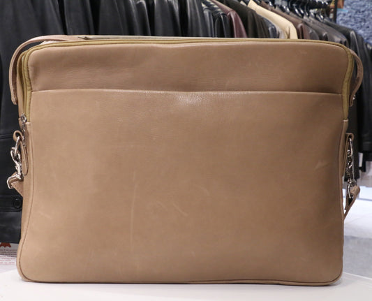Elegant Tan Leather Office Bag