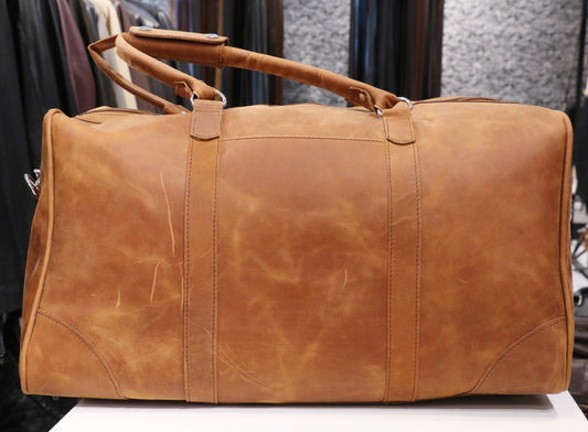 The Heritage Holdall-Scratch-Tan Vintage Duffle