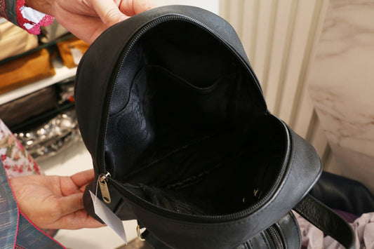 Compact Cow Leather Backpack